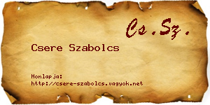 Csere Szabolcs névjegykártya