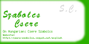 szabolcs csere business card